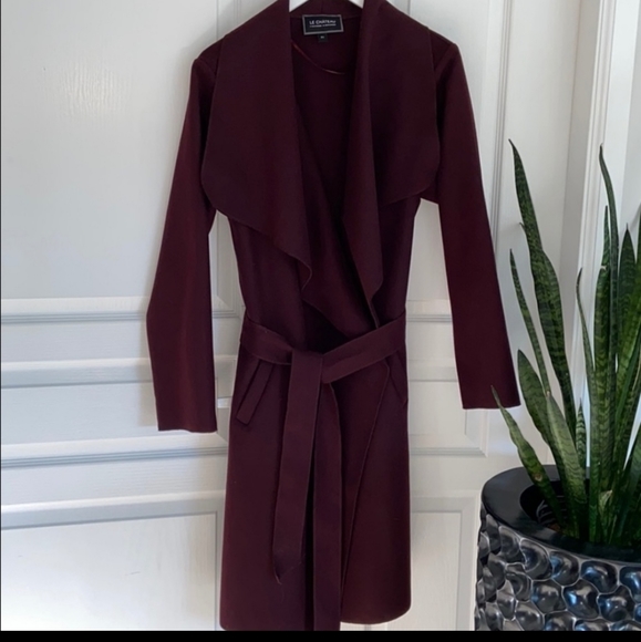Le Chateau Cashmere-like Hooded Wrap Coat - Picture 2 of 5